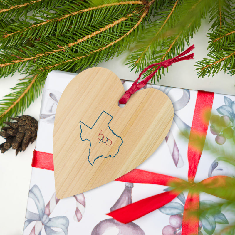 Texas BPA Wooden Heart Ornament – Business Professionals of America